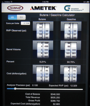 Butane Calculator